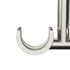 Support double tringle à rideau fixation plafond Athens métal gris chromé Ø19mm GoodHome
