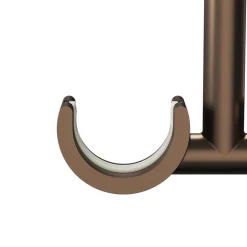 Support double tringle à rideau fixation plafond Kozani métal marron Ø19mm GoodHome