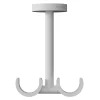 Support double tringle à rideau fixation plafond Anafi métal blanc Ø19/28mm GoodHome