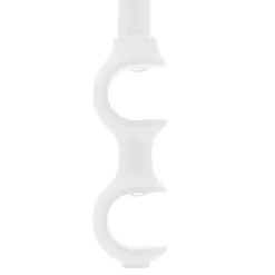 Support double tringle à rideau à percer Volos bois de hêtre blanc Ø28mm GoodHome