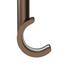 Support double tringle à rideau à percer Kozani métal marron Ø19mm GoodHome
