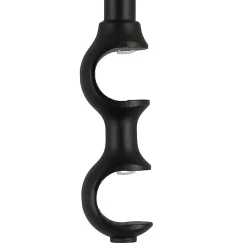 Support double tringle à rideau à percer Lamia bois de hêtre noir Ø28mm GoodHome