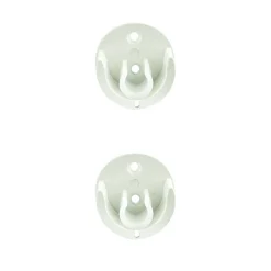 Support encastré pour barre à rideau GoodHome 19 mm Anafi blanc