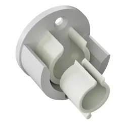 Support encastré pour barre à rideau GoodHome 19 mm Anafi blanc