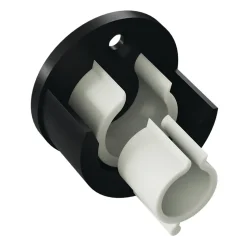 Support encastré pour barre à rideau GoodHome 19 mm Araxos noir