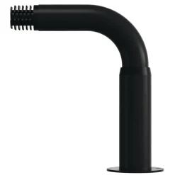 Support extensible coudé tringle à rideau Araxos métal noir Ø28mm GoodHome