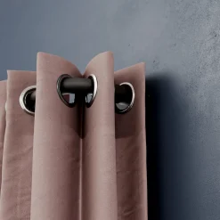 Support extensible coudé tringle à rideau Araxos métal noir Ø28mm GoodHome