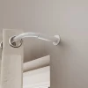 Support extensible coudé tringle à rideau Anafi métal blanc Ø19mm GoodHome