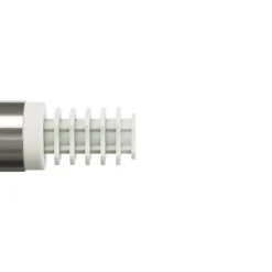 Support extensible coudé tringle à rideau Athens métal gris chromé Ø19mm GoodHome