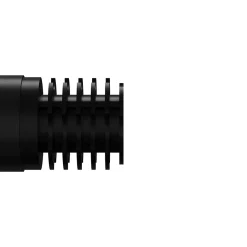 Support extensible coudé tringle à rideau Araxos métal noir Ø19mm GoodHome