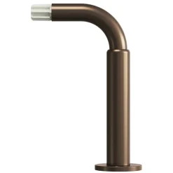 Support extensible coudé tringle à rideau Kozani métal marron Ø19mm GoodHome