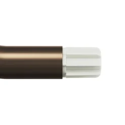 Support extensible coudé tringle à rideau Kozani métal marron Ø19mm GoodHome