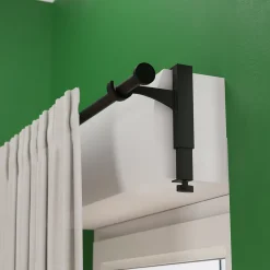 Support extensible sans perçage pour tringle à rideaux Axaros noir Ø19/28 cmL.17 x l.3,5 x H.14,5 cm GoodHome