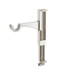 Support extensible sans perçage pour tringle à rideaux Athens gris chromé Ø19/28 cm L.17 x l.3,5 x H.14,5 cm GoodHome