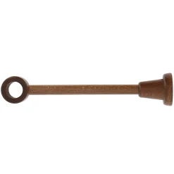 Support œil double tringle à rideau bois de hêtre chêne foncé Ø28mm L.130-200mm Mobois