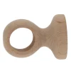 Support œil monobloc tringle à rideau extensible bois de hêtre beige Ø28mm L.50mm Mobois