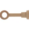 Support œil tringle à rideau extensible bois de hêtre beige Ø28mm L.85-130mm