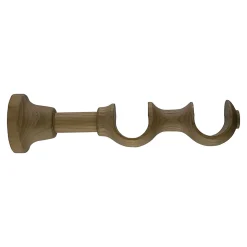 Support long pour barre à rideau double GoodHome 28 mm Symi naturel