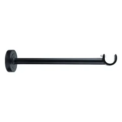 Support long pour barre à rideau GoodHome 19 mm Araxos noir