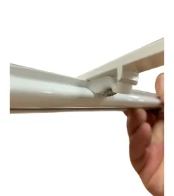 Support Mural Laqué pour Rail - Équerre Acier L. 10 cm
