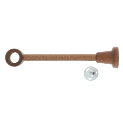 Support oeil tringle à rideau bois de hêtre chêne foncé Ø28mm L.110-300mm Mobois
