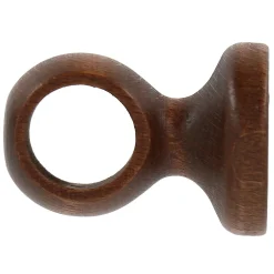 Support oeil tringle à rideau bois de hêtre chêne foncé Ø28mm L.50mm Mobois