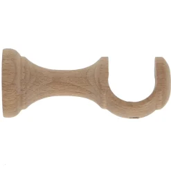Support ouvert tringle à rideau bois de hêtre chêne Ø28mm Mobois