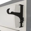 Support sans perçage, Tringle à  rideau, Coffre de Volet Roulant, Noir, Extensible 14 à  24 cm, D.20 à  28 mm
