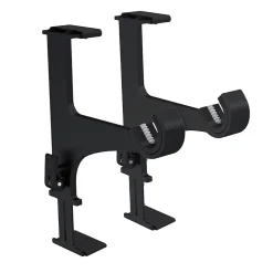 Support sans perçage, Tringle à  rideau, Coffre de Volet Roulant, Noir, Extensible 14 à  24 cm, D.20 à  28 mm
