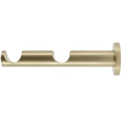 Support tige double tringle à rideau Easy fix métal doré mat Ø20/28mm L.95/175mm Mobois