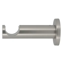 Support tige ouvert tringle à rideau métal gris chromé Ø20/28mm L.95mm Mobois