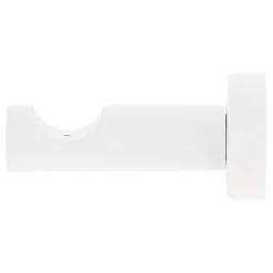 Support tige ouvert tringle à rideau bois de hêtre blanc mat Ø28mm L.80mm Mobois