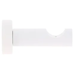 Support tige ouvert tringle à rideau bois de hêtre blanc mat Ø28mm L.80mm Mobois