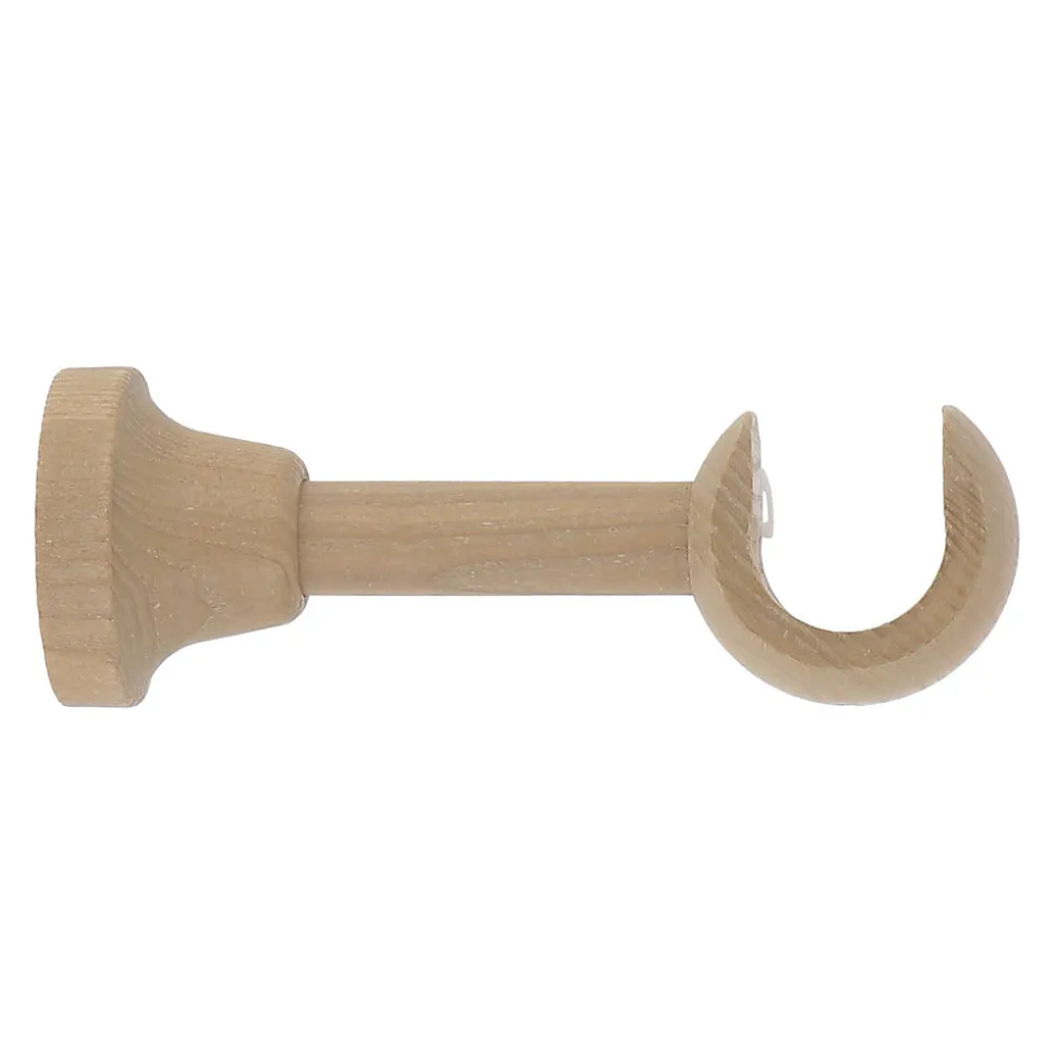 Support tringle à rideau à percer Volos bois de frêne beige Ø28mm GoodHome