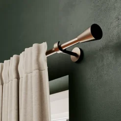 Support tringle à rideau à percer Kozani métal marron Ø19mm GoodHome