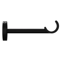 Support tringle à rideau à percer Araxos métal noir Ø19/28mm GoodHome