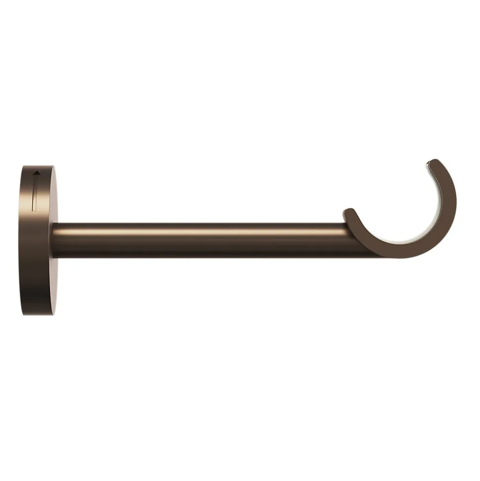 Support tringle à rideau à percer Kozani métal marron Ø19mm GoodHome