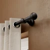 Support tringle à rideau court à percer Limia bois de hêtre noir Ø28mm GoodHome