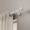 Support tringle à rideau court à percer Anafi métal blanc Ø19/28mm GoodHome