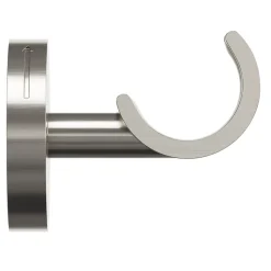 Support tringle à rideau extra court à percer Athens métal gris chromé Ø19mm GoodHome