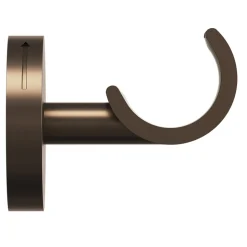 Support tringle à rideau extra court à percer Kozani métal marron Ø19mm GoodHome