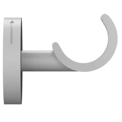 Support tringle à rideau extra court à percer Anafi métal blanc Ø19/28mm GoodHome