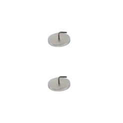 Supports ronds pour barre de vitrage Nisis GoodHome x2 Nickel