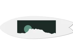 Surfboard imprimé, planche de surf déco, déco murale, planche déco, Planche de surf déco mountain range, 100x30 cm