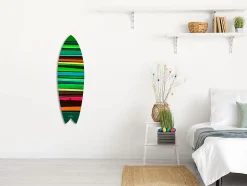 Surfboard imprimé, planche de surf déco, déco murale, planche déco, Planche de surf déco Rider the Line, 100x30 cm