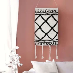 Suspension murale effet vintage naturel 40x80
