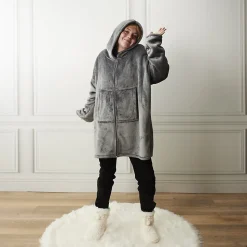 Sweat à capuche avec fermeture intérieur en sherpa