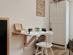 Table pliante murale en pin massif, 79,5x59 cm