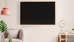 Tableau à Craie Noir Magnétique avec Cadre en Bois 80x50cm