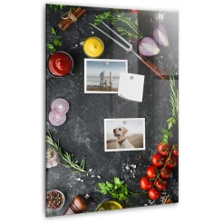 Tableau Aimanté Tulup 40x60 cm Ingrédients pour pizza D'organisation Mural